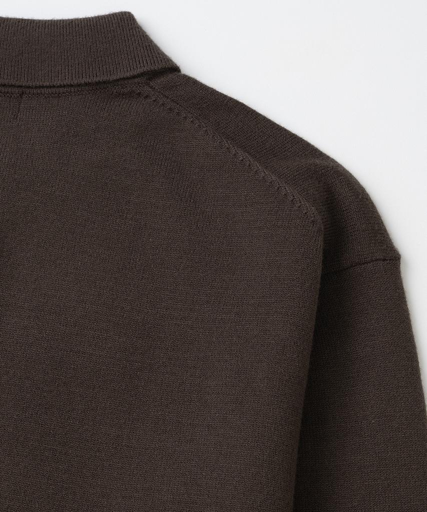 XOX Essential Collared Neck Crop Knit [Brown]
