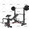 Multifunctional Squat Rack & Weightlifting Bench with 65KG Barbell Set