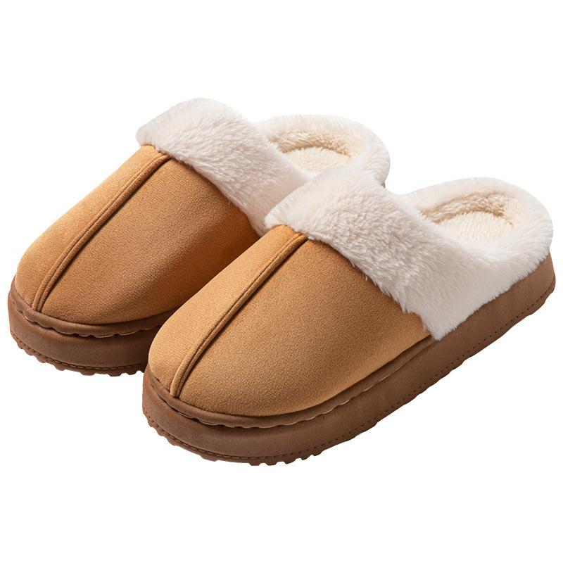 New plush cotton slippers thickened autumn and winter home velvet outer wear warm couple slippers cotton slippers