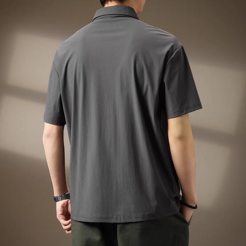 Men's Premium Ice Silk Cooling Short Sleeve Polo Shirt