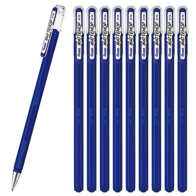 PENTEL Matte Hop Blue Color Ballpoint Pens (10 Pens) K110-VC