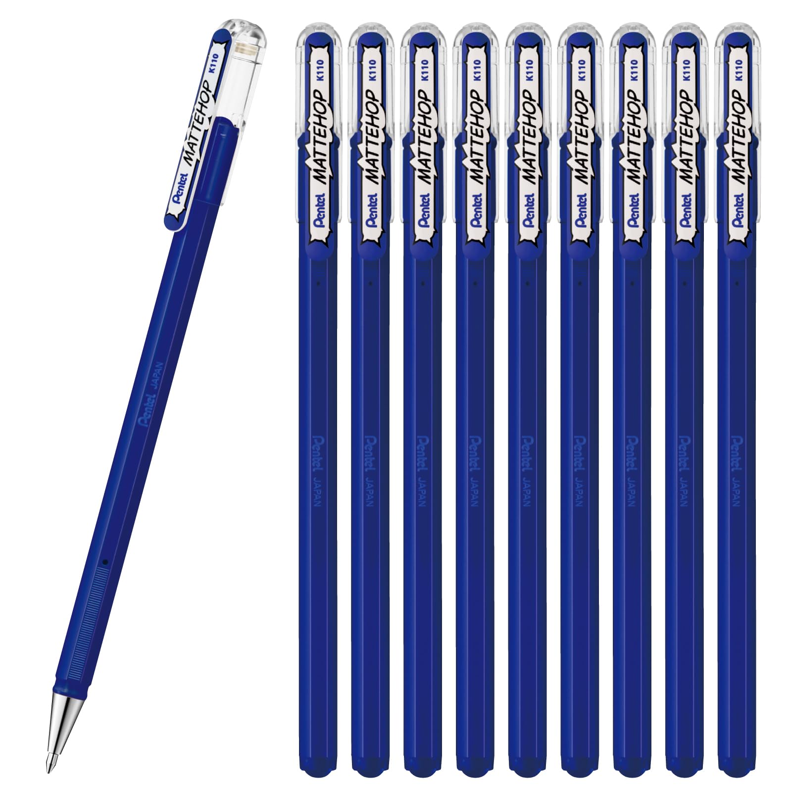 Pentel Matte Hop Blue Color Ballpoint Pens (10 pens) K110-VC синий