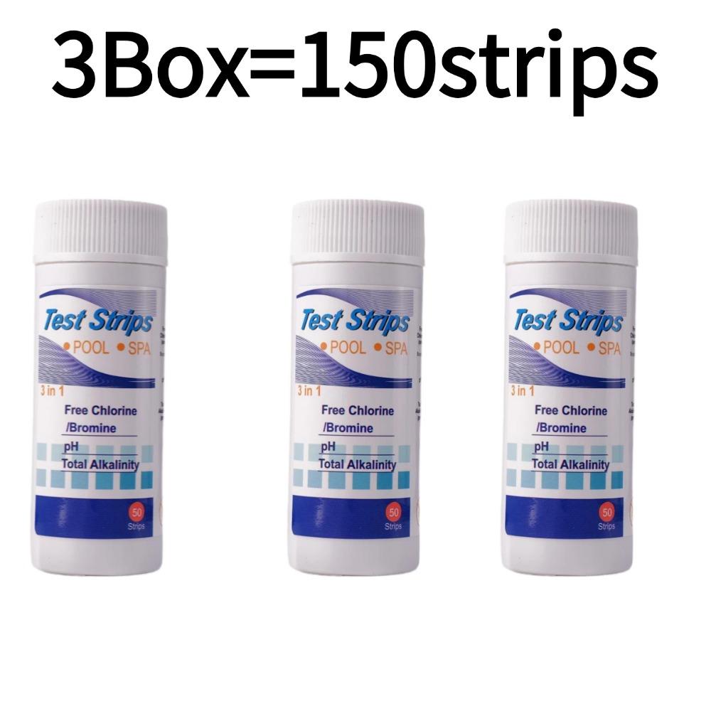 50/150/250 Strips 3-IN-1 Swimming Pool PH Test Paper Multipurpose Chlorine/PH/Bromine Test Strips Swimming Pool Water Tester Too