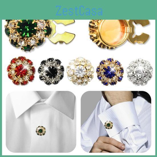 45422 Covers Rhinestone Button Pcs Flower Sleeve Button Covers No Sew Instant