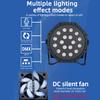 RGB 18LED Stage Par Light DMX512 Remote Control 7 Modes Disco Party Light for DJ Wedding Club Concert Bar Lighting Decoration