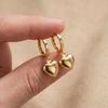 Zinc Zinc Alloy Dangle Drop Earrings Minimalist Hoop Earrings Temperament Heart-Shaped Earrings  Daily Wear