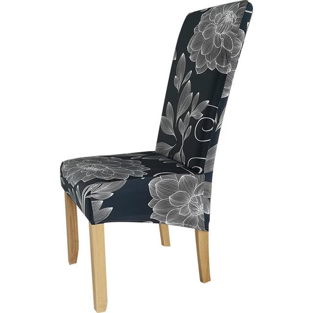 Xl Size Printed Chair Cover Geometric Look High Back Chair Covers Designed For Dining Room Area Wedding Hotel Kitchen Home Stretch Chair Case
