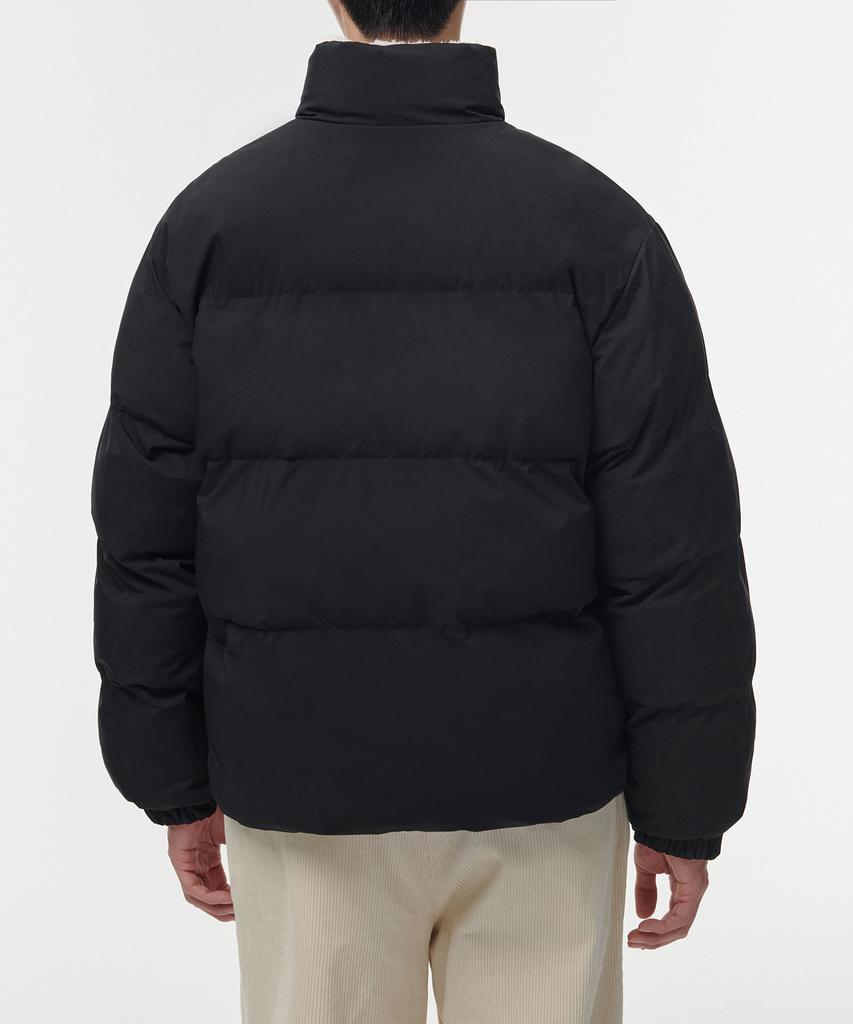 Musinsa Standard Daily Puffer Reversible Fleece Short Padded Jacket [Black/Cream]