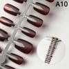 30Pcs Nails Handmade Gradient Cat'S Eye Press On Fake Nails Medium Short Nail Tips Popular Design Decoration Flower Full Cover