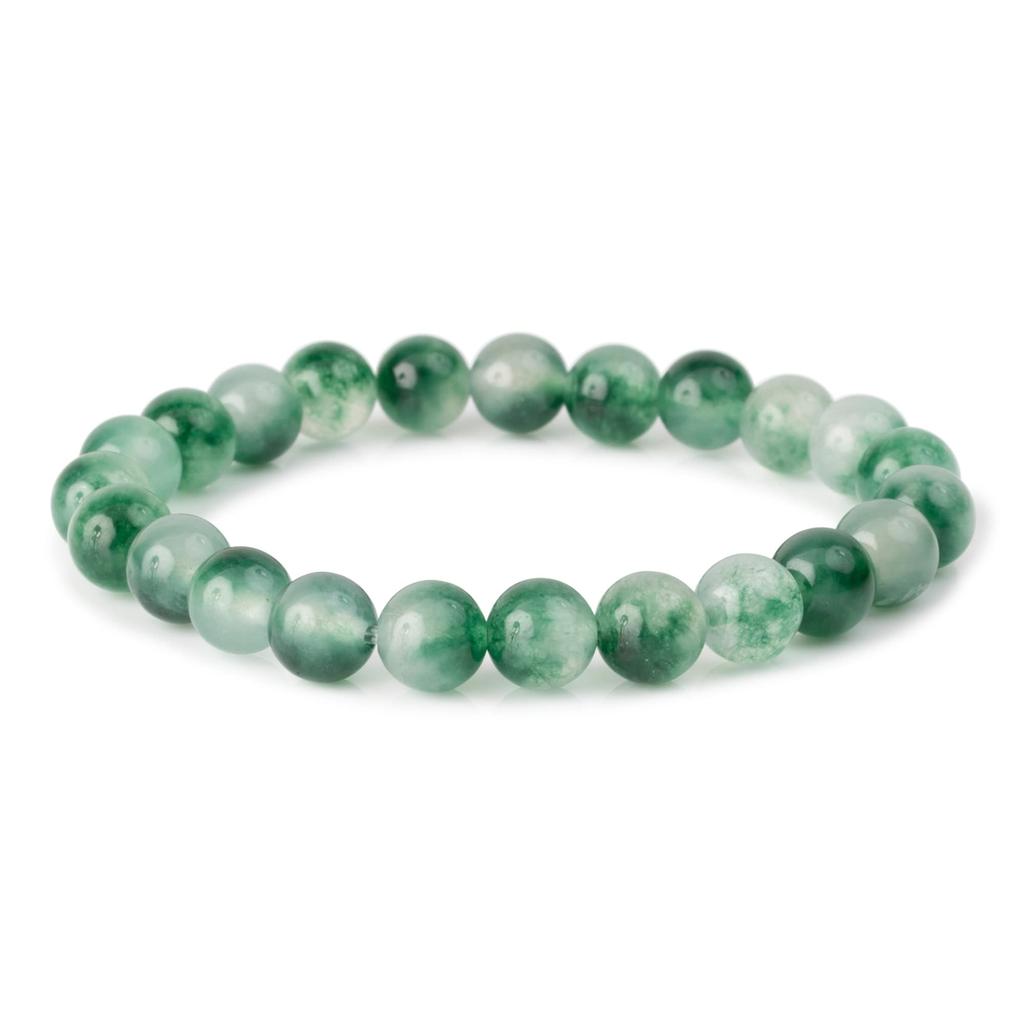 Moss Natural Power Stone Good Good Healing Diameter Inner Circumference [Nanto Tenseki] Agate, Stone, Bracelet, Health, Fortune, Joy, (Bead 10mm,