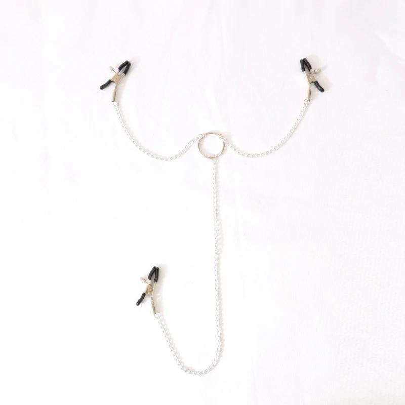 Sexy flirt Nipple Clamps Labia Breast Nipple Clamps With Chain Clips Slave Bdsm Fetish Erotic Toys Sex Tool For women Adult Game