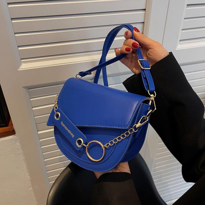 Nischendesign vielseitige ins Messenger Bag Damentasche 2025 neue trendige Mode Kontrastfarbe Satteltasche Damen Schultertasche