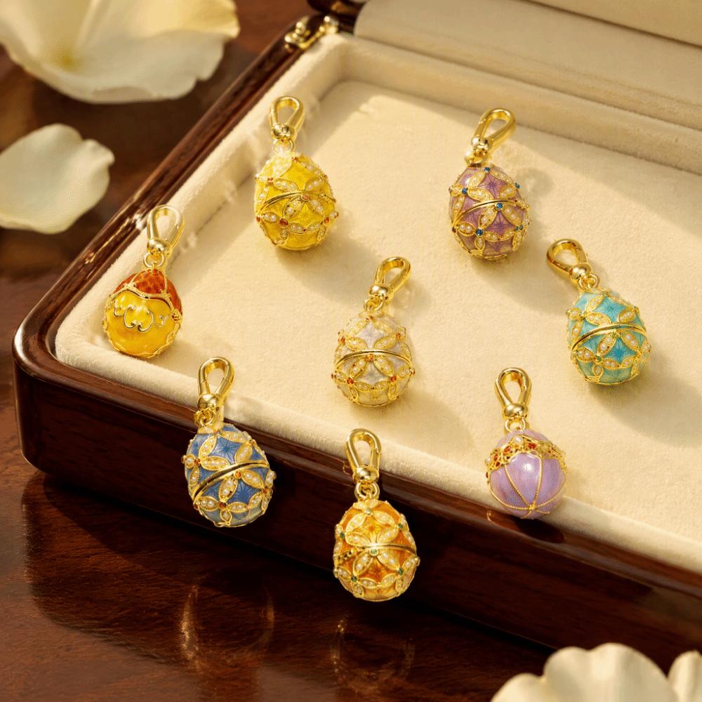Opened Design Easter Egg Necklace Chinese Style Zodiac Pendant Necklace Jewelry Gift