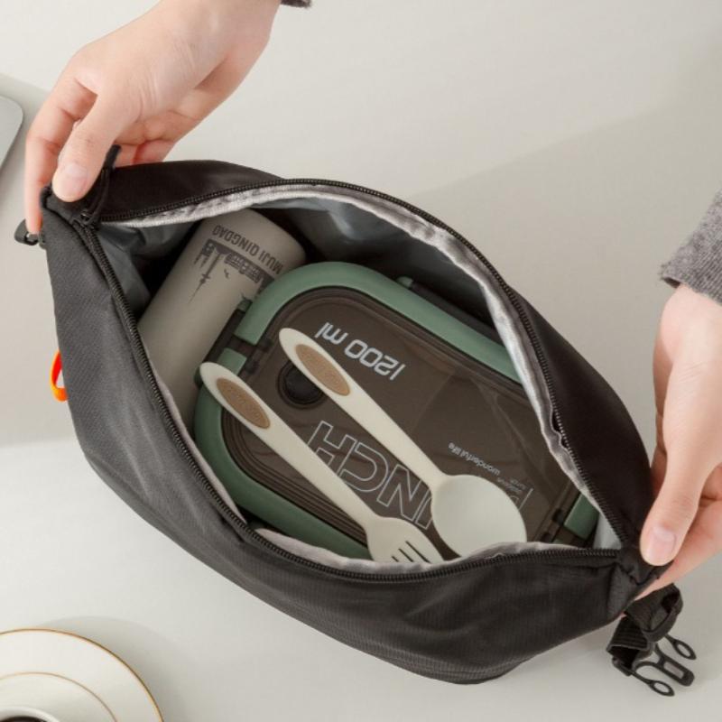 Borsa Pranzo Termica Pieghevole Portatile Grande Capacità Borsa Bento Portatile Borsa da Picnic Impermeabile per Esterni Borsa Frigo Borsa a Mano Multifunzionale