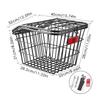 Bike Rear Basket Metal Large Rear Cycle Rack Frame Cycle Rear Shelf Schoolbag Cycle Storage Basket with Lid Cycling Basket