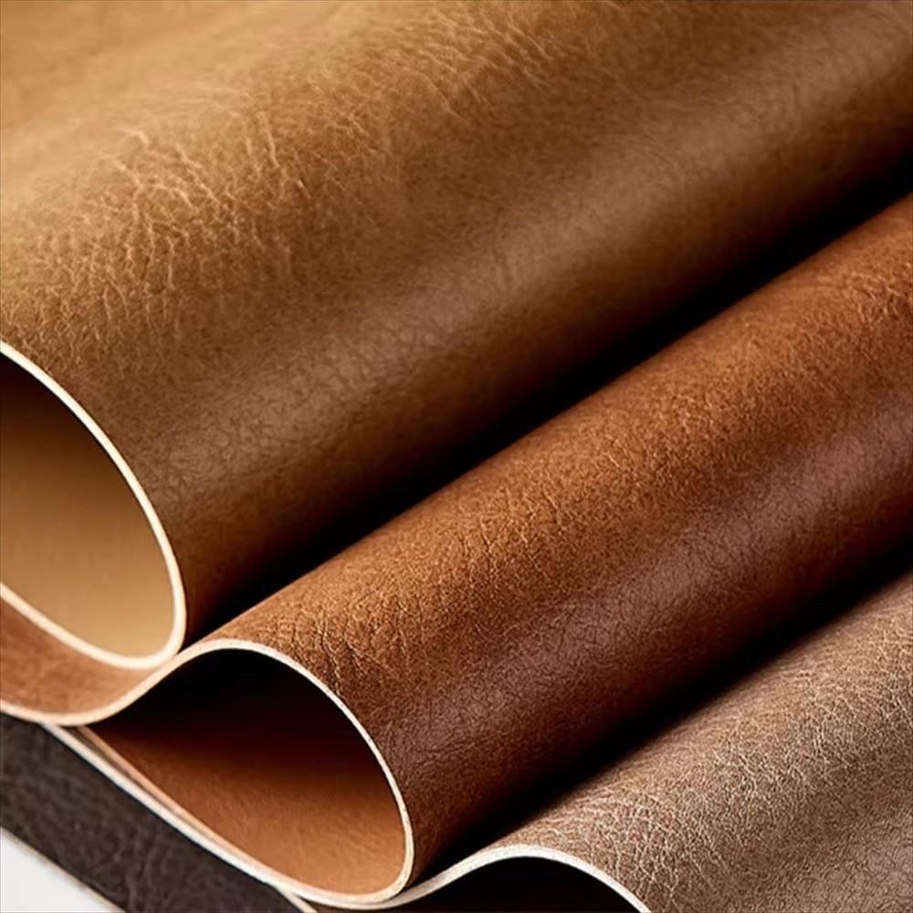 New Washed Square Placemat Heat Resistant Double-Sided PU Leather Placemats Wipeable Kitchen Table Mat Cowhide Pattern Placemat