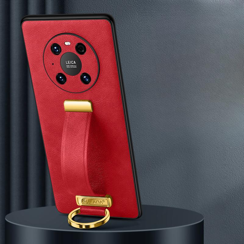 

Huawei Mate40pro Phone Case Wristband Stand Ring HUAWEI Anti-drop M70 Business Men s 60 Leather Case Huawei Mate 40