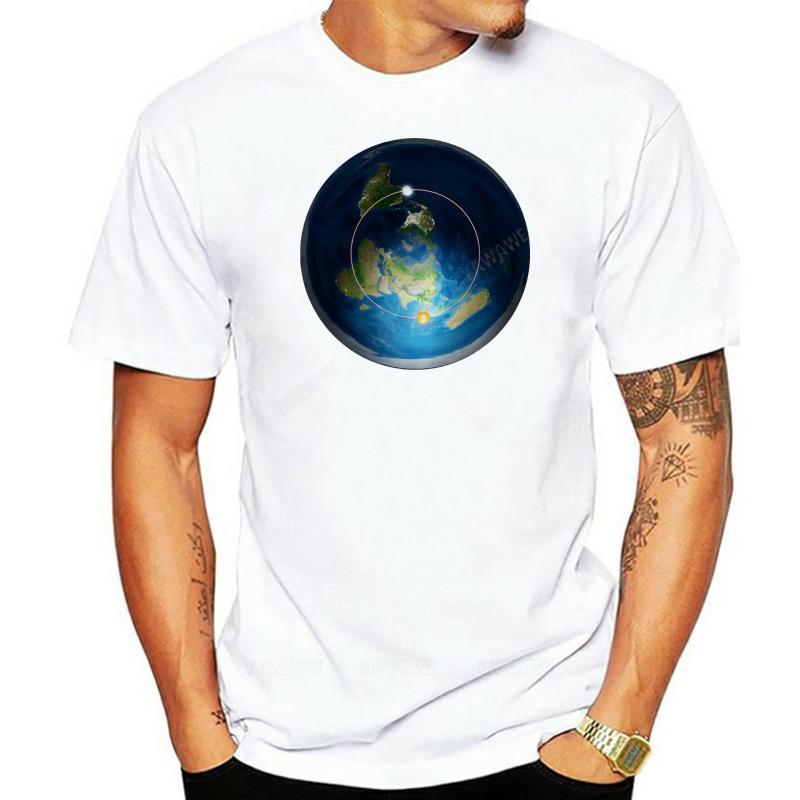 Flat Earth Map Tee Top Design Men T Shirt Size S 3Xl Superior Quality Tee Shirt man summer short sleeve fashion brand tshirt