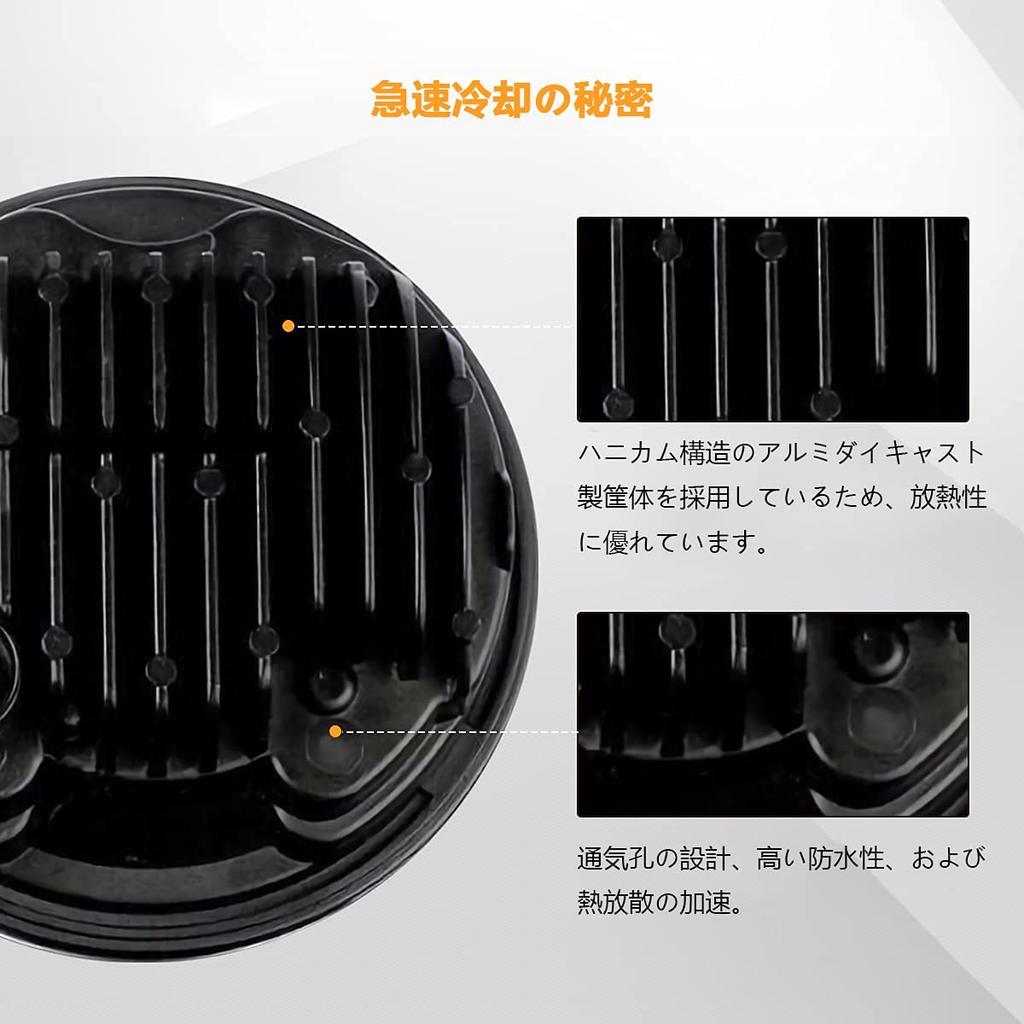 JIAHER Motorcycle Headlight Vehicle Inspection Compatible Universal 5.75 Inch LED Headlight Harley Davidson 883