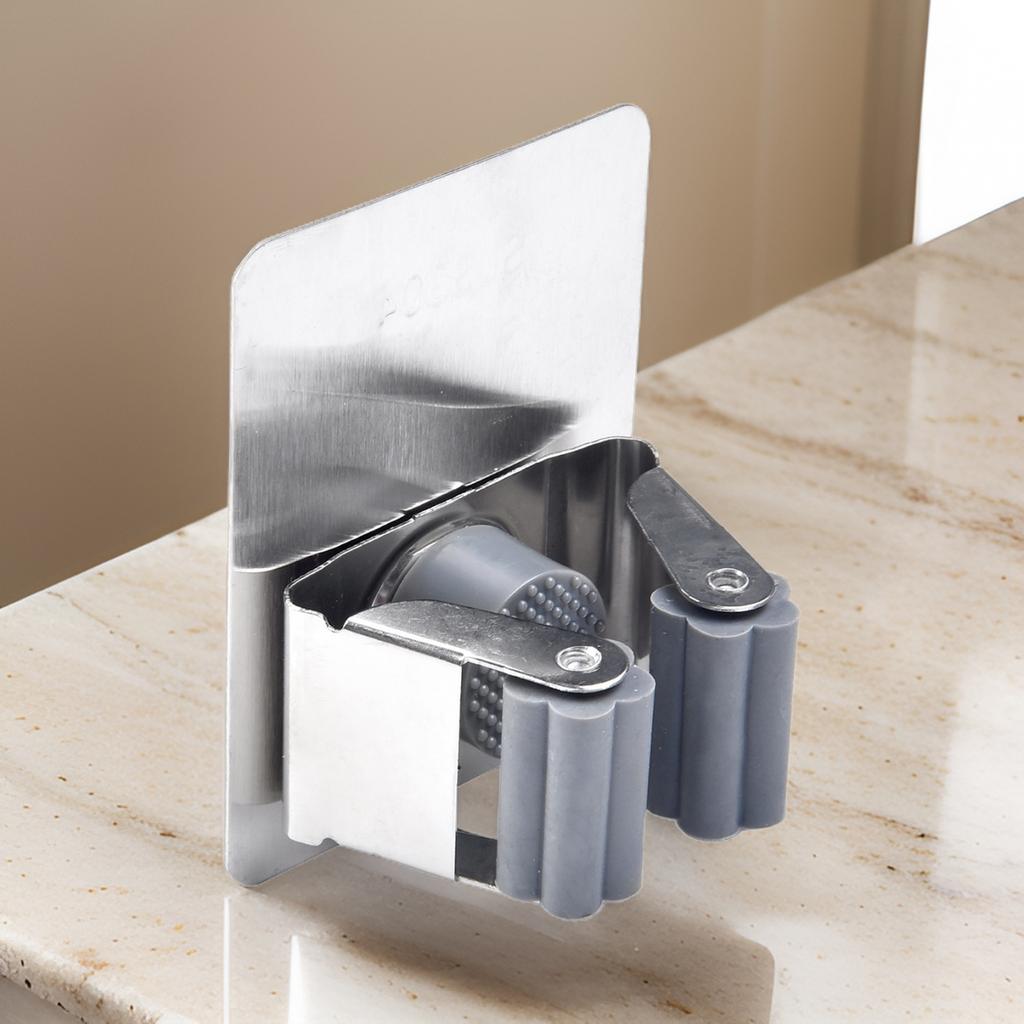 Stainless Steel Wall Mounted Hanger Hook for Storing Mops and Brushes