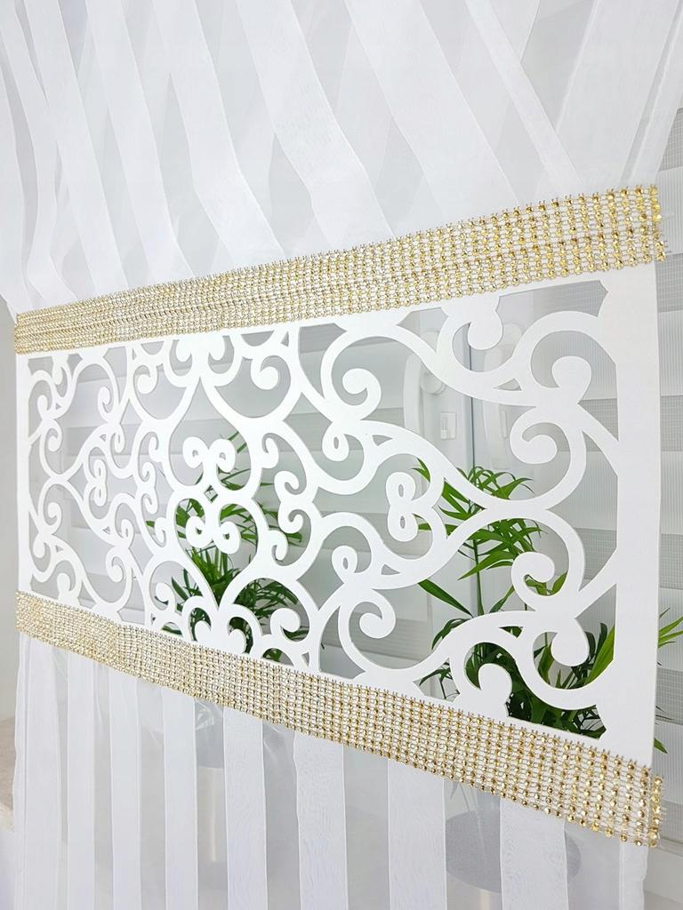 Fertigvorhang, langes Deko-Set - beige
