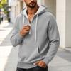 Herren Color Zip-Up Hoodie, Lässiges lockeres Langarm-Sweatshirt für Frühling und Herbst