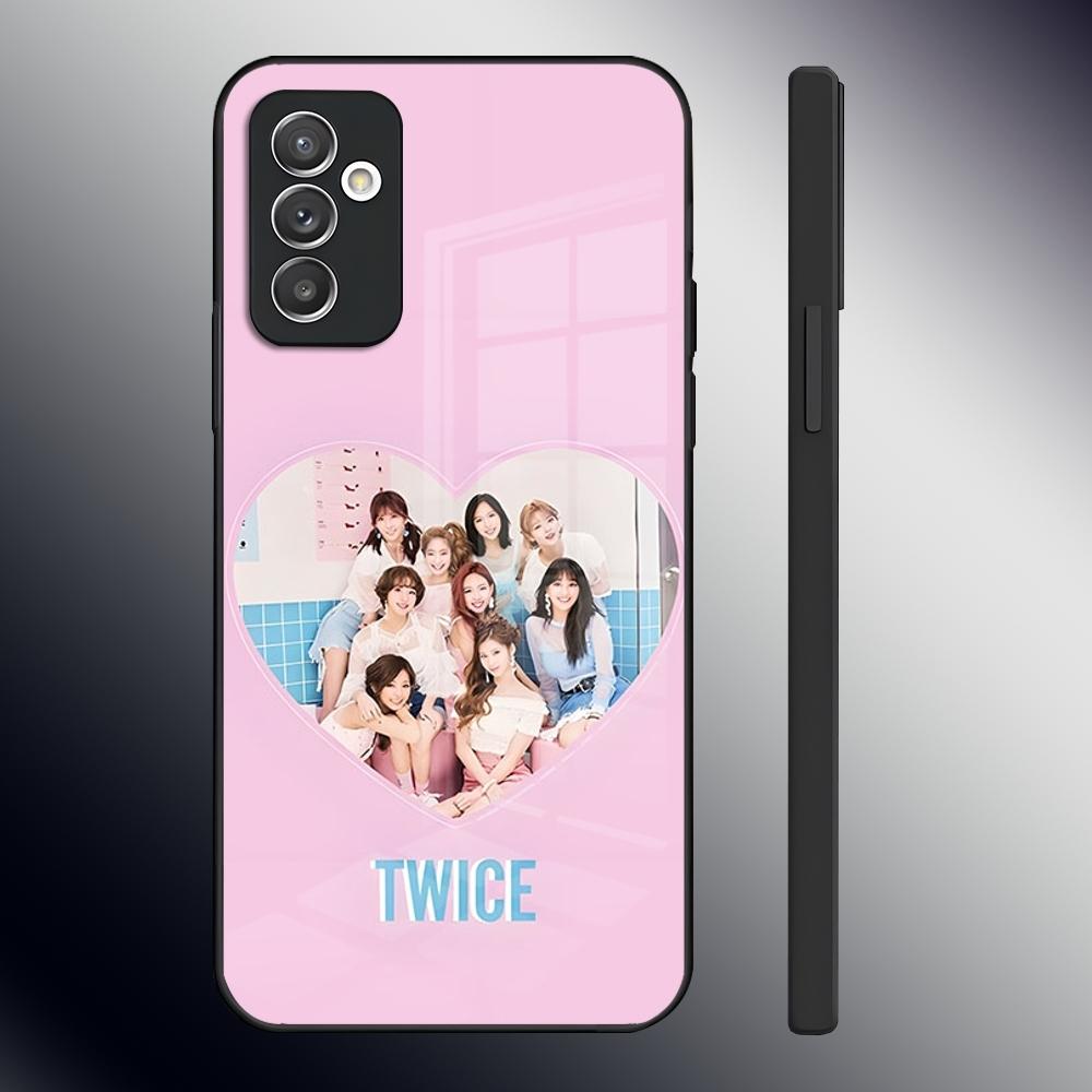 Kpop TWICE Phone Case for Samsung S24 Ultra S23 S22 S20 Fe S21 Plus A54 A34 A24 A53 A13 Note 20 Glass Back Cover