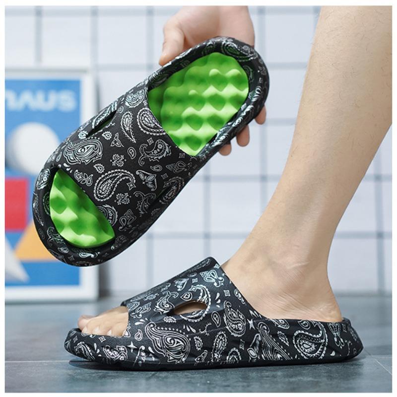 2024 New Hot Men Women's Summer Clogs Slippers Massage Soft Bottom Shower Sandals Non-Slip Lightweight Flats Slides Beach Shoes