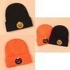 2023 New Halloween Hat Winter Ins Knitted Wool Hat Pumpkin Ghost Face Hat Female