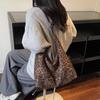 2025 Autumn/Winter Retro Leopard Print Large Capacity Underarm Tote Bag for Women