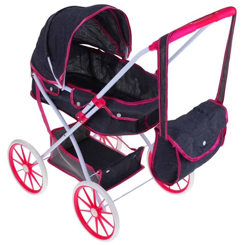 Καρότσι Κούκλας Βαθιά Καλαθούνα Αναδιπλούμενη Τέντα Ροδάκια Αφρού