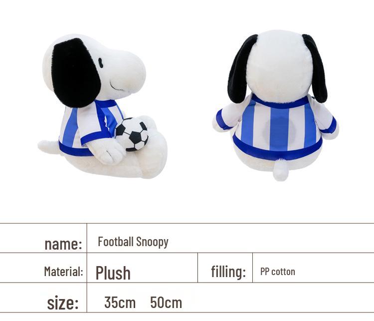 Snoopy Football Plush Toy Figurine