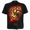 HOD - DRAGON FLAMES - Front Print T-Shirt Black