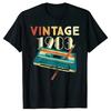 41 Years Old Made In 1983 Classic Original Vintage  T Shirt for Men Father Days Gift Idea Classic Accessories TShirt Cotton Tees