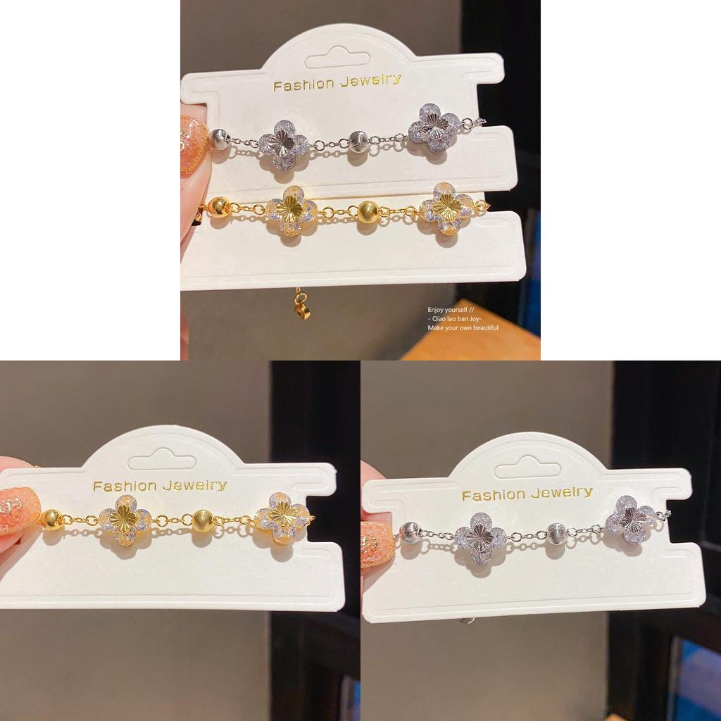 Fashion Jewelry Floral Zircon Stone Bracelet With Copper Material For Women