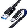 Flat Design USB C Android Auto Cable, USB-C To USB-A 5Gbps Data Sync Cord, 3FT Type C Fast Charger Cable Compatible with Samsung