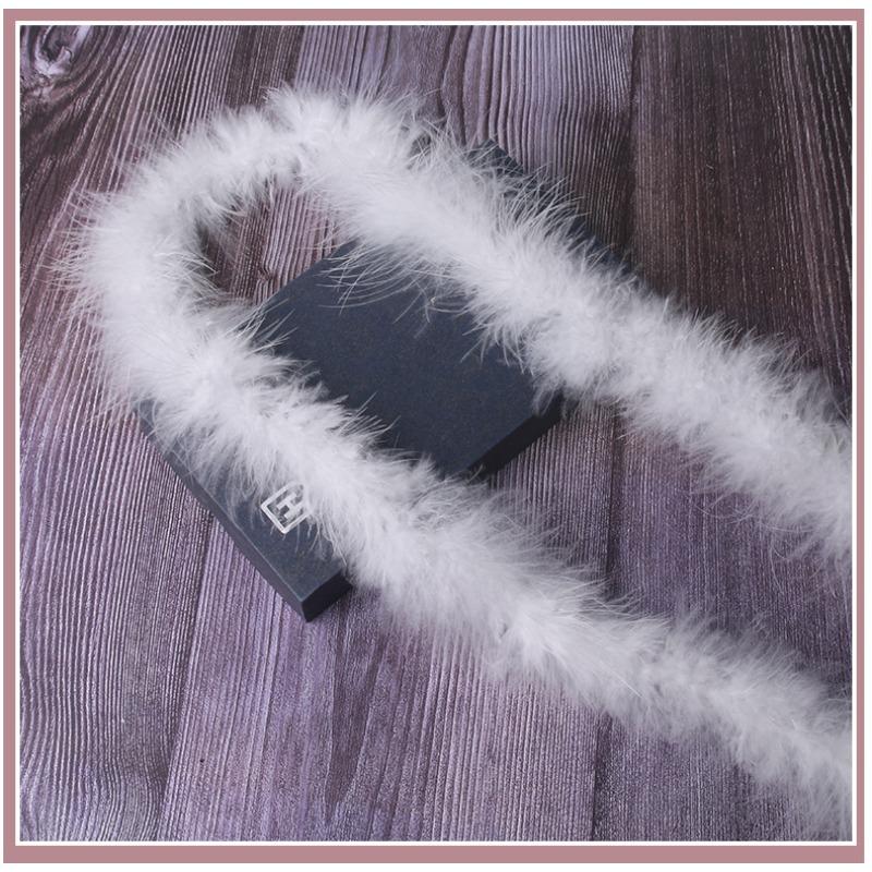 About 2 Meters Turkey Feather Strips Top Strips Pet Toys Jewelry Hanfu Clothing Diy Handmade Home Decoration