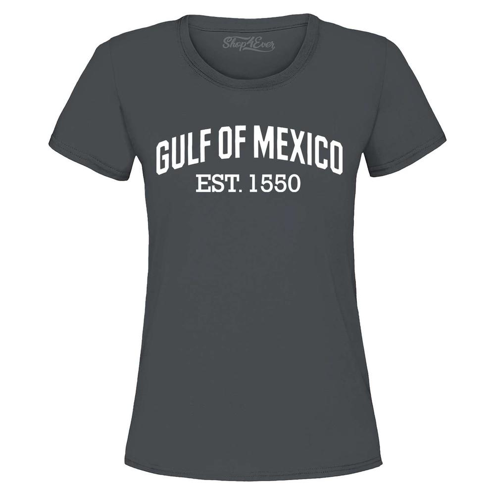 

Gulf of Mexico Est. 1550 Women s T-Shirt Varsity Style Shirt 2XL