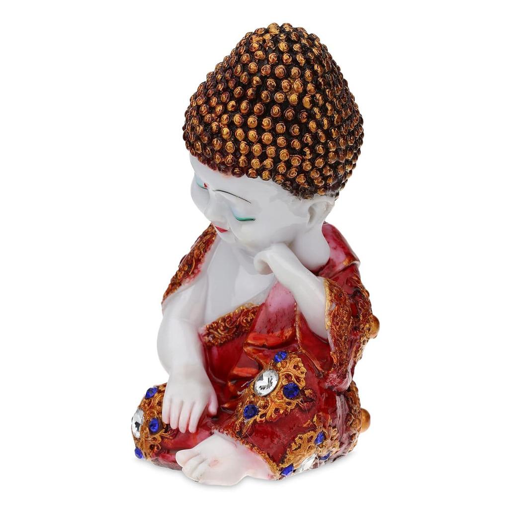 Handcrafted Baby Buddha Statue, for Home Decor, Decorative Gifting Items, Home & Office Feng Shui Items for Home - Marble Peach