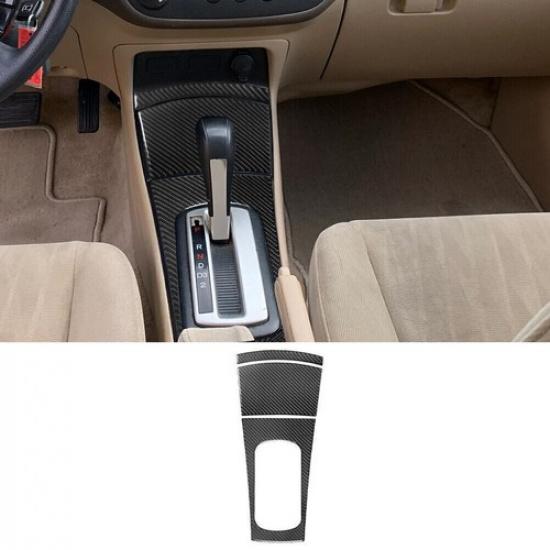 3Pcs Carbon Fiber Interior Automatic Gear Shiift Cover Trim For Honda Civic