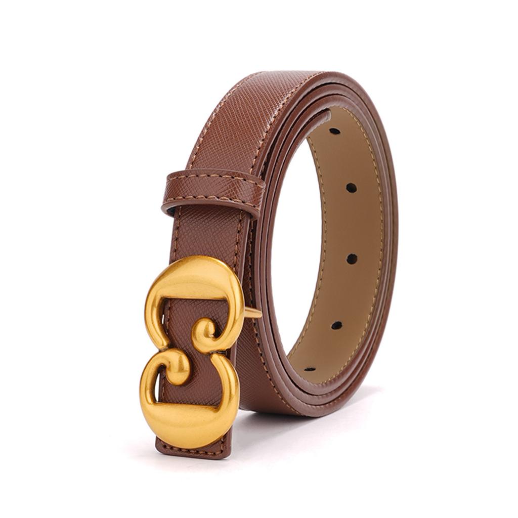 New Women's Belts, Fashionable and Versatile High-end Suits, Belts, Women's Casual Leather Black Jeans Belts