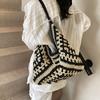 Niche Bag Women's Summer New Woven Hollow Shoulder Bag Casual Lazy Wind Tote Armpit Bag