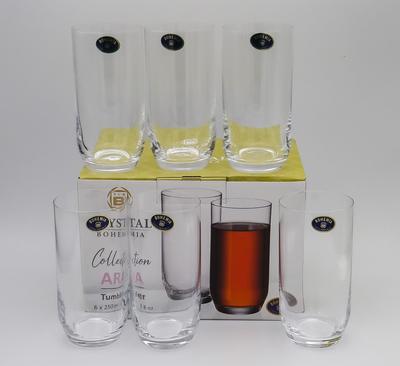 Böhmisches Glas Tschechisches Glas Tumbler ARA 250ml 6er Set