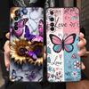 Fashionable Butterfly Flower Pattern Soft TPU For Realme 13 12 11 10 9 Pro Plus GT3 GT2 C21 C25 C35 C53 C55 C67 Pro Phone Case