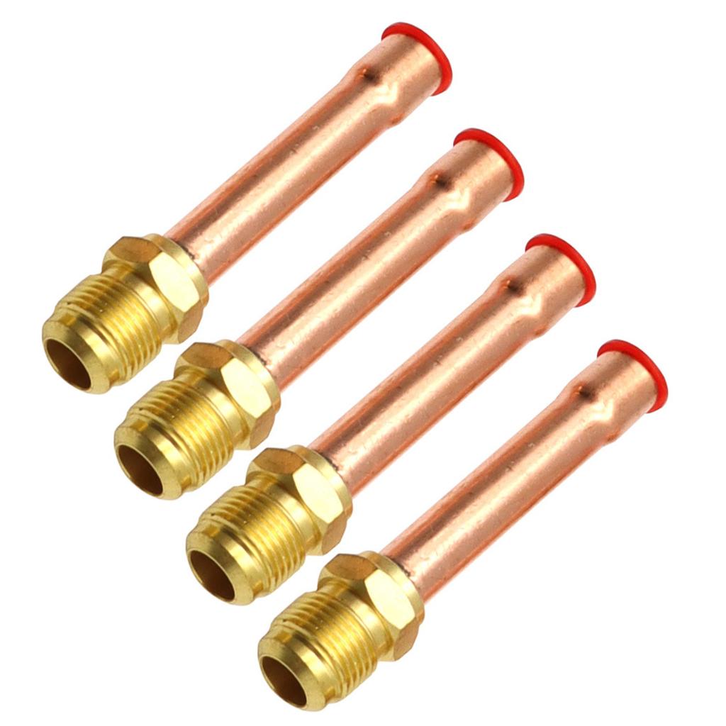 4 ks 1/4" 3/8" 1/2" 3/4" 5/8'' Flare konektor s měděnou trubkou mosazná potrubní tvarovka adaptér pro příslušenství klimatizace