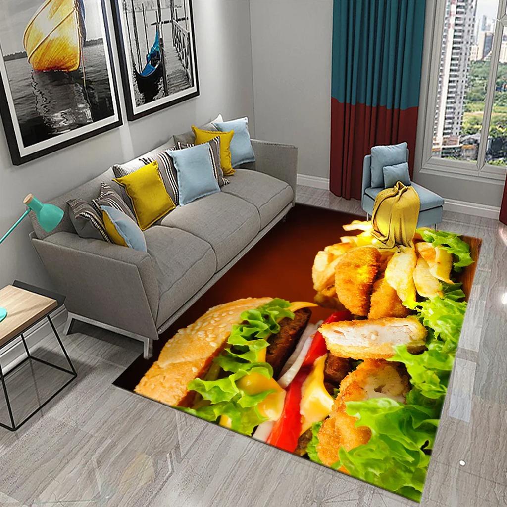Vegetable Food Theme Carpet Doormat for Bedroom Kitchen Home Floor Decor Living Room Carpet Hallway Bathroom Anti-slip Area Rug
