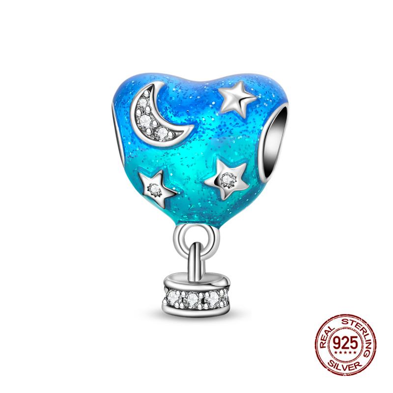 Original Charms Copper Air Balloon Charms Beads Fit 3Mm Original Bracelet Necklace Women Diy Jewelry Gifts