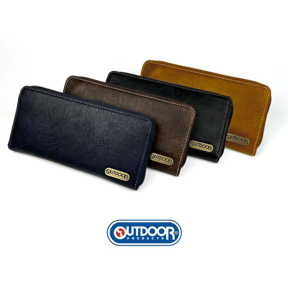 OUTDOOR Round Zipper Long Wallet (od0191) (Black)