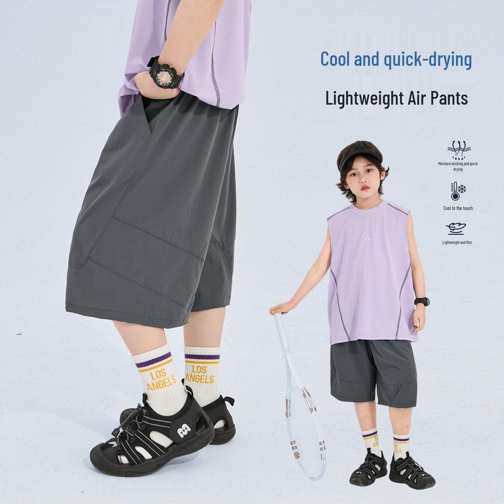 Boys' Quick-Dry Lightweight Summer Shorts - Comfortable and Cool Five-Point Pants for Middle and Older Children