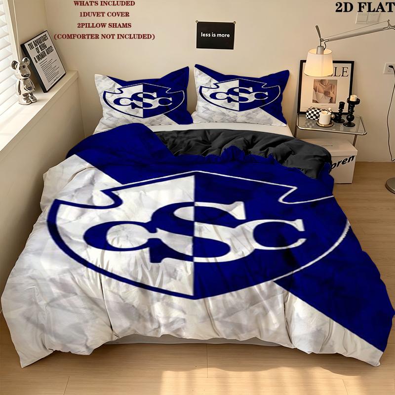 Club Sport Cartagines Pattern Bedding Set Quilt Cover Pillowcase Home Decor Gift (1 * duvet cover + 2 * pillowcase, without core)